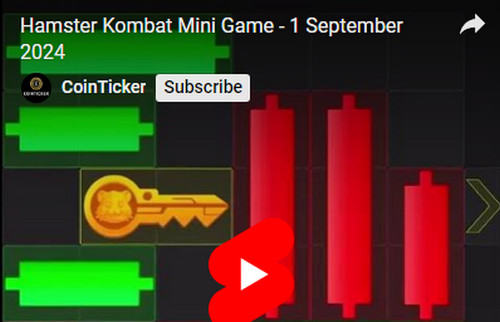 Hamster Kombat Mini Game Solution 1 September 2024